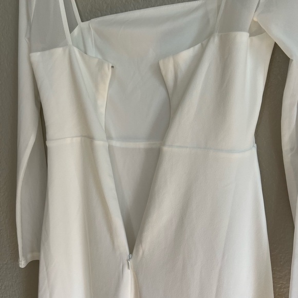 Lovingly Yours White Mesh Long Sleeve Maxi Dress - Picture 7 of 9